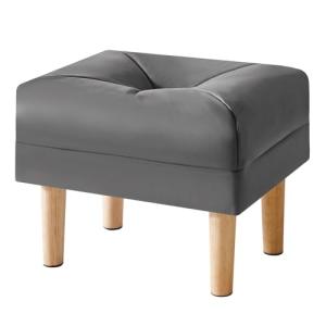 YMYNY Taburete Otomano Cuadrado, Pequeño Taburete de Madera…