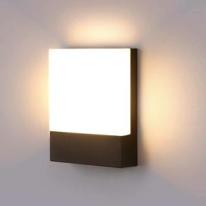 Lightsjoy Aplique Pared Exterior 18W Negro Lámpara Exterior…