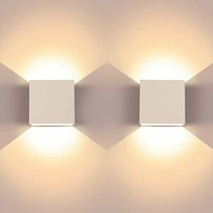 UPFORU 2 Pcs Aplique Pared Interior, Lámparas LED, Luz de M…