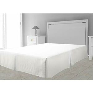 Intemporel, Funda de somier de microfibra 140x190 cm blanco