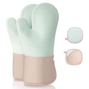 Romon Manoplas Horno, Juego de 2 Guantes Horno y 2 Soportes…