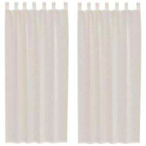 vidaXL Cortinas de Gasa con Trabillas 2 uds. Crema
