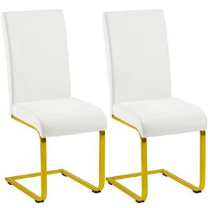 Yaheetech Juego de 2 sillas de Comedor Blancas de Rebote Mo…