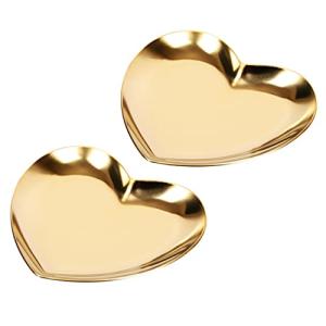 TINEASUR Elegante Adorno Para Guardar Joyas 2 Piezas Bandej…