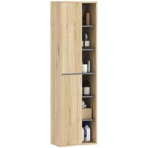 HOMCOM Columna de Baño de Pared Armario de Baño con Compart…