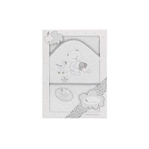 Interbaby 01222-18 - Capa de baño OSO CONEJO CARRITO blanco…