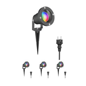 ledscom.de Foco de jardín DUK de 4 LEDs antracita con pique…
