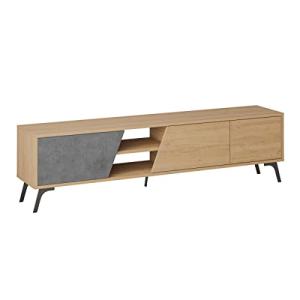 Vep Home Mueble de TV Fiona 180 cm - Estructura Metálica Ne…