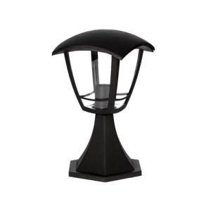 GSC Farol de jardín sobremuro Serie Barli E27 Negro