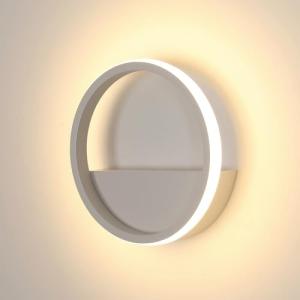 Aplique Pared Interior LED, 12W Moderna Blanco Redondo Lámp…