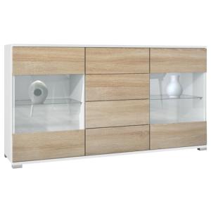 Vladon Aparador Cómoda Bari V1, Cuerpo en Blanco Mate/Frent…