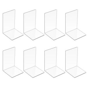 MumdoYAL 8 Piezas Sujeta Libros Estanteria de Acrílicos Tra…