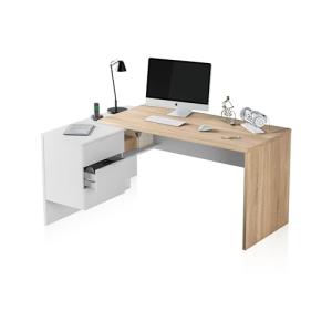 duehome | Escritorio con Cajonera, Mesa de Oficina, Modelo…