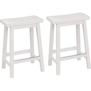 Amazon Basics Juego de 2 taburetes de cocina de madera maci…