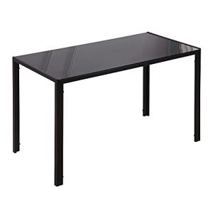 HOMCOM Mesa de Comedor de Cristal Mesa Rectangular para 4-6…