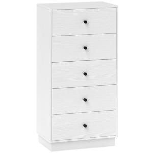 HOMCOM Cómoda con 5 Cajones Cómoda de Dormitorio Estrecha c…