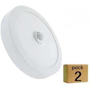 Plafón LED Techo con Sensor de Movimiento Circular 18W con…