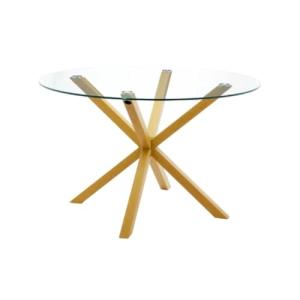 IBERA HOME Mesa Redonda Aurora de Cristal Templado 120cm –…