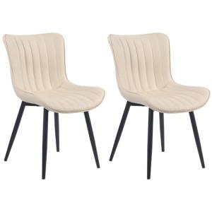 CLP Set De 2 Sillas De Comedor Largo con Base Metálica De 4…