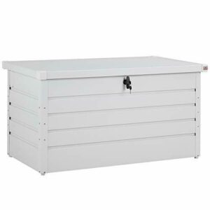 Gardebruk Baúl Metálico 120x62x63cm 360L Blanco Cajón de Ja…