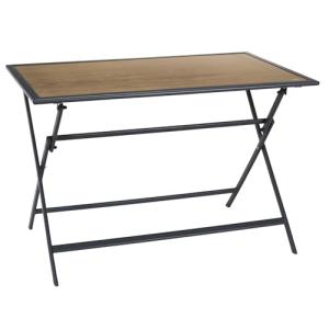 HOME DECO FACTORY, HDO0420, Mesa de Metal Negro Efecto Made…