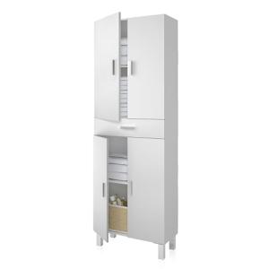 duehome | Columna de baño, Mueble de Lavabo, 4 Puertas y 1…