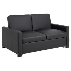 AC Design Furniture Maika Sofá Cama, Cuero sintético, Negro…