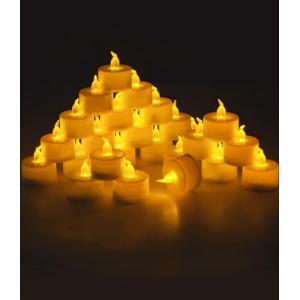 Birshe Juego de 25 LED Velas, Té Parpadeantes LED Velas de…