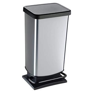 Rotho Paso, Cubo de basura de 40l con pedal y tapa, Plástic…