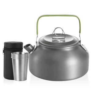 SUNOYA Hervidor de agua para camping, tetera de 0,8 L, cafe…