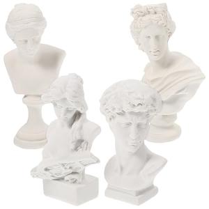 ibasenice 4 piezas esculturas griegas miniaturas decoración…