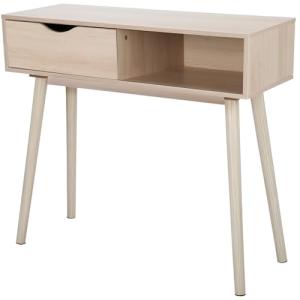 FORNOR Mueble Consola Flip con Cajon, Beis, 80 x 30 x 72 cm