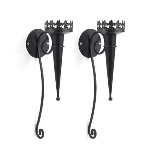 Belupai 2 Apliques de Vela de Metal Montado en la Pared, Ca…