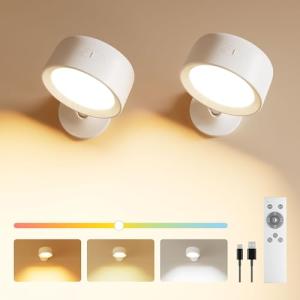 FULEN Aplique de Pared Interior, 2 Piezas Lámpara de LED Re…