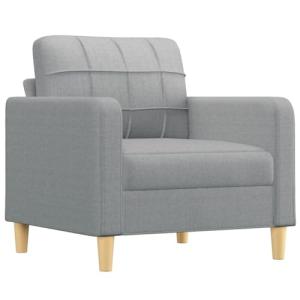 vidaXL Sillón de Tela Gris Claro 60 cm