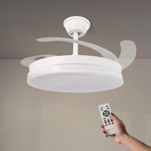 M mimotec - Ventilador de Techo con luz Led White Olga, Man…
