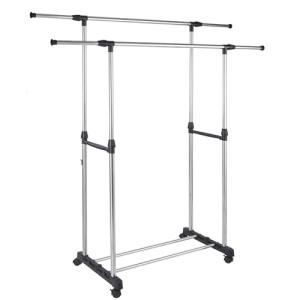 DECODEKO Perchero Doble de pie Burro con ruedas doble de me…