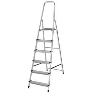 HR Hogar - Escalera Plegable 6 Peldaños de Aluminio Homolog…
