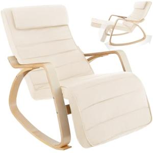 tectake® Silla Mecedora Ergonómica, Reposapiés Ajustable en…