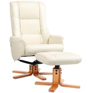 HOMCOM Sillón de relax con taburete, sillón de TV con funci…