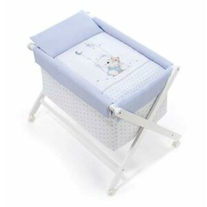 mibebestore Vestidura Minicuna Tijeras Blanco/Azul Oso (No…