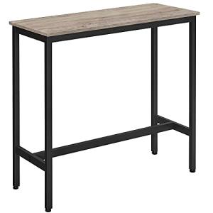VASAGLE Mesa de Bar Rectangular Estrecha, Mesa de Cocina, C…