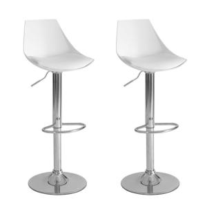 LOLAhome Set de 2 Taburetes Altos Cocina Giratorios en 360°…