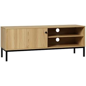 HOMCOM - Mueble para TV 50 Pulgadas 3 Compartimentos 2 Pasa…