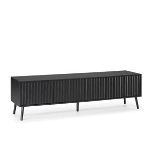 HOMN LIVING Mueble TV Lluvia 4 Puertas Color Negro, 160 cm…