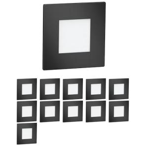 ledscom.de 12 LED luz de escalera/luz de pared empotrada FE…