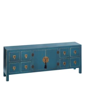 ORIENTAL FEELING Mueble 8 Cajones Azul DM ''Oriente'' 130 X…