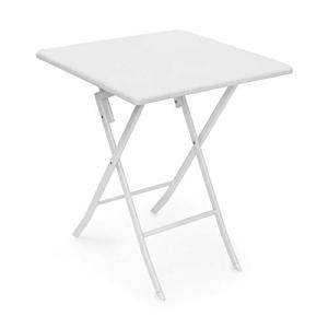 Relaxdays Mesa Terraza Plegable Bastian, Cuadrada, 74x61,5x…