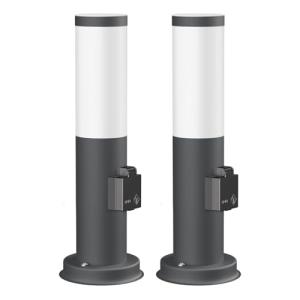 ledscom.de 2 pzas. luz de bolardo PORU con casquillo para e…