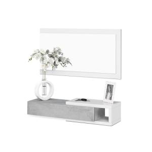 Habitdesign Recibidor con cajón y Espejo, Mueble de Entrada…